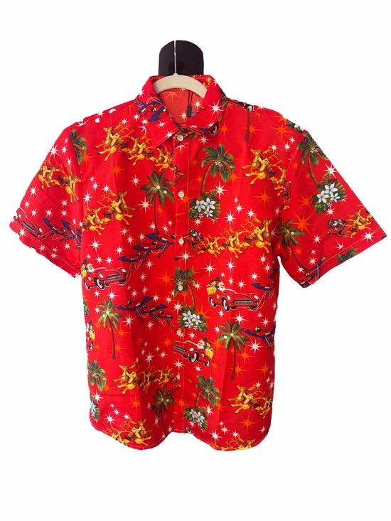 SSLR Other - 🆕💜SSLR Men’s Christmas Hawaiian Shirt Santa Reindeer Classic Car Button Up NWOT